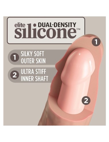 KING COCK - ELITE DELUXE ADJUSTABLE HARNESS KIT RING WITH TESTICLES & DILDO 20.3 CM
