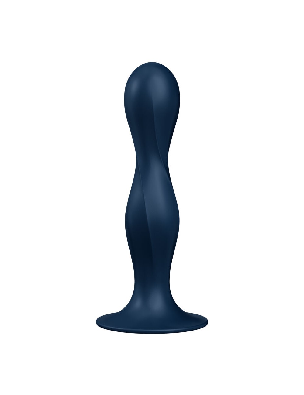 SATISFYER - DOUBLE BALL-R SILICONE DILDO BLUE