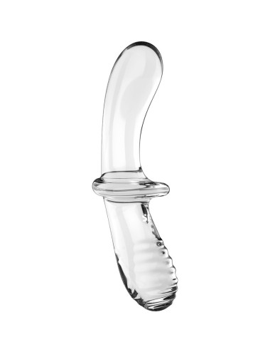 SATISFYER - DOUBLE CRYSTAL DILDO TRANSPARENT
