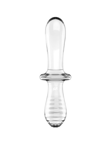 SATISFYER - DOUBLE CRYSTAL DILDO TRANSPARENT