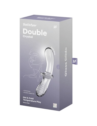 SATISFYER - DOUBLE CRYSTAL DILDO TRANSPARENT