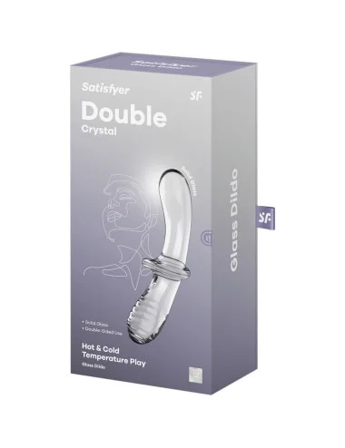 SATISFYER - DOUBLE CRYSTAL DILDO TRANSPARENT