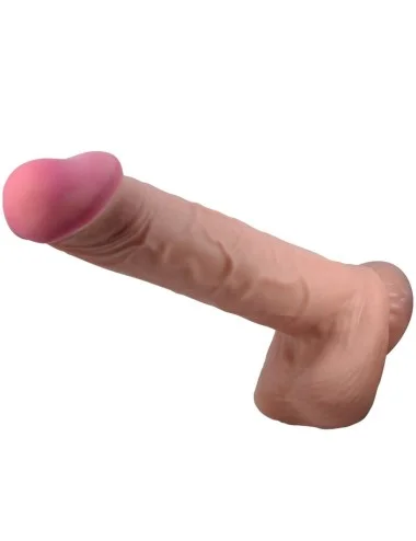 PRETTY LOVE - SLIDING SKIN SERIES REALISTIC DILDO WITH SLIDING SKIN SUCTION CUP BROWN 26 CM