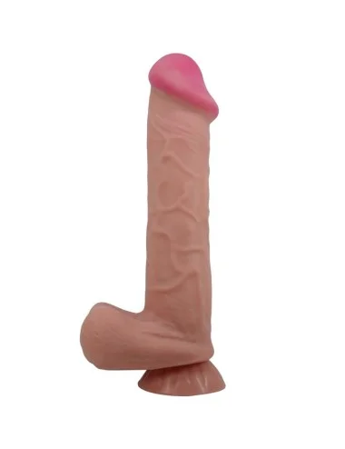 PRETTY LOVE - SLIDING SKIN SERIES REALISTIC DILDO WITH SLIDING SKIN SUCTION CUP BROWN 26 CM