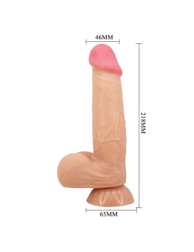 PRETTY LOVE - SLIDING SKIN SERIES REALISTIC DILDO WITH SLIDING SKIN SUCTION CUP 21.8 CM