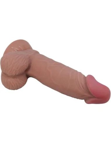 PRETTY LOVE - SLIDING SKIN SERIES REALISTIC DILDO WITH SLIDING BROWN SKIN SUCTION CUP 19.4 CM