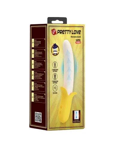PRETTY LOVE - BANANA GEEK SUPER POWER 7 VIBRATIONS UP&DOWN SILICONE BLACK