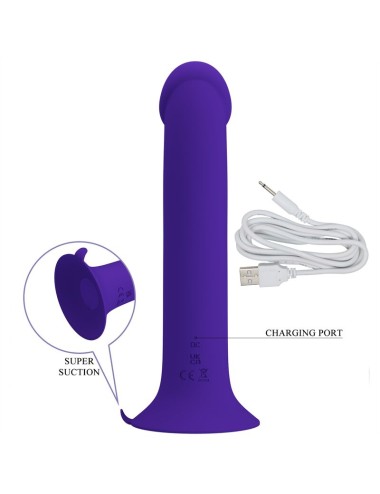 PRETTY LOVE - MURRAY YOUTH VIBRATING DILDO & RECHARGEABLE VIOLET