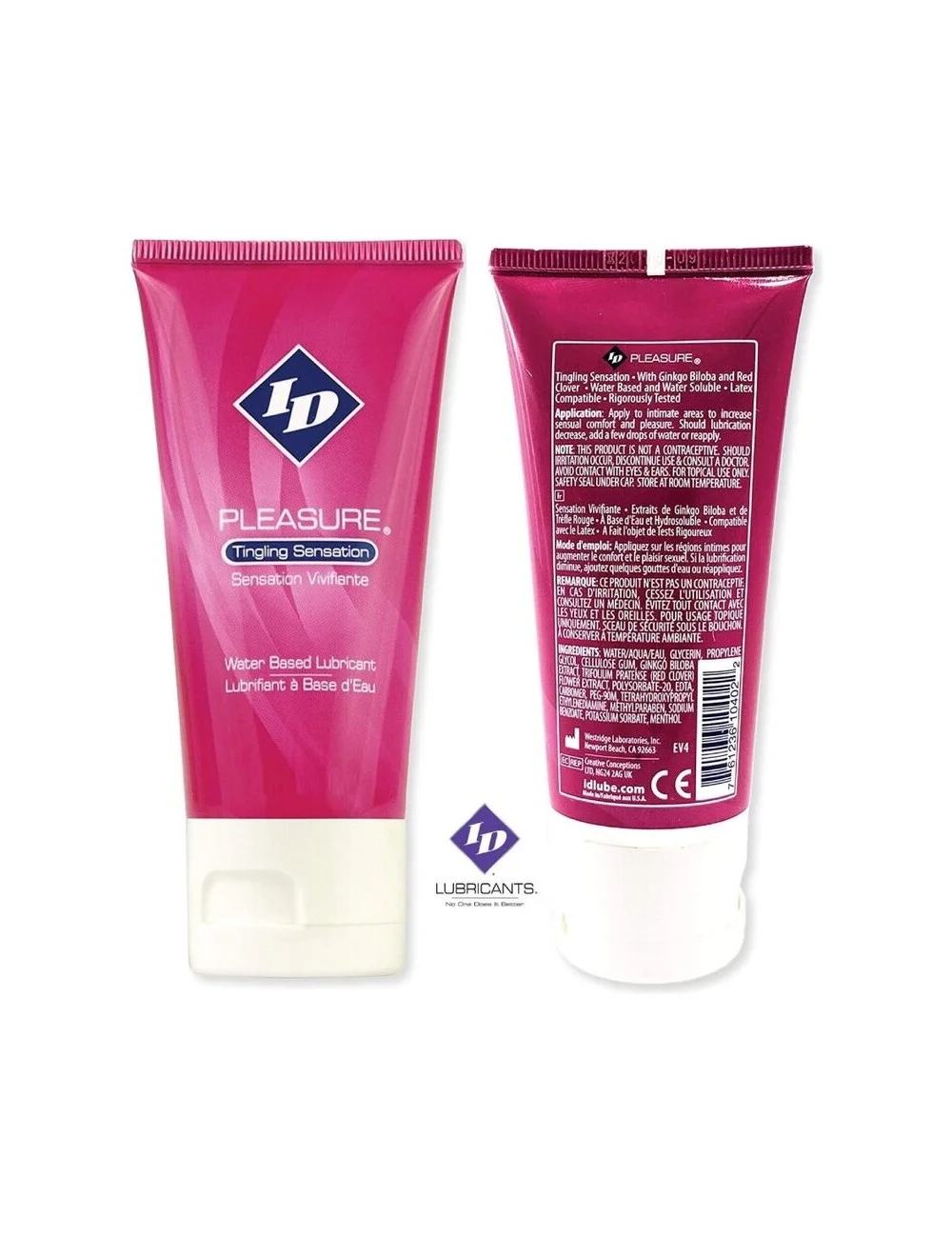 ID PLEASURE - WATER BASED LUBRICANT TINGING SENSATION TRAVEL TUBE 60 ML ID PLEASURE - WATER BASED LUBRICANT TINGING SENSATION TRAVEL TUBE 60 ML