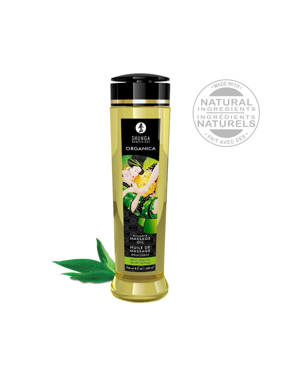 SHUNGA - ORGANIC MASSAGE OIL GREEN TEA 240 ML SHUNGA - ORGANIC MASSAGE OIL GREEN TEA 240 ML
