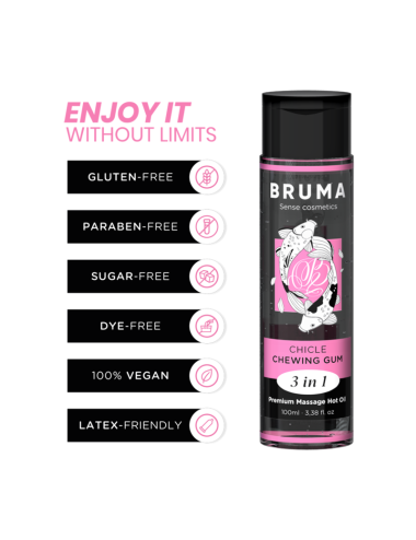 BRUMA - PREMIUM MASSAGE HOT OIL CHEWING GUM 3 IN 1 - 100 ML