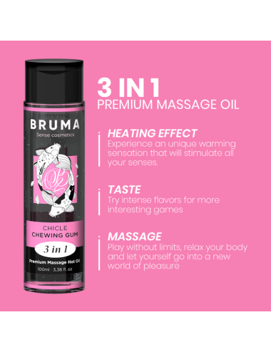 BRUMA - PREMIUM MASSAGE HOT OIL CHEWING GUM 3 IN 1 - 100 ML