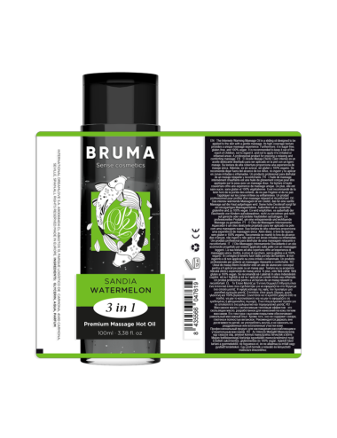 BRUMA - PREMIUM MASSAGE HOT OIL WATERMELON 3 IN 1 - 100 ML
