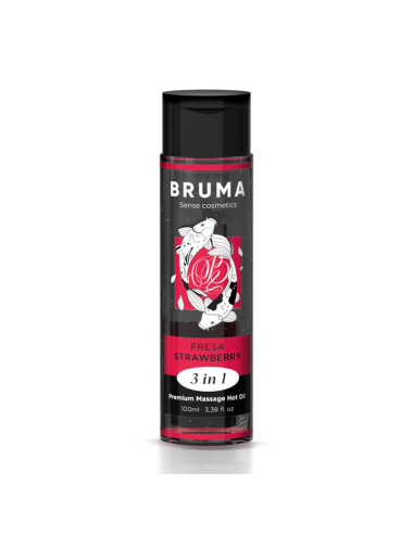 BRUMA - PREMIUM MASSAGE HOT OIL STRAWBERRY 3 IN 1 - 100 ML