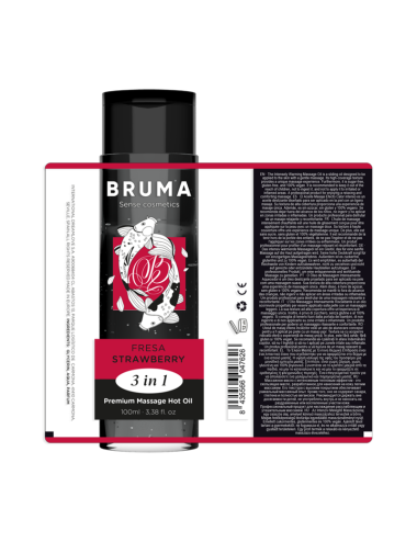 BRUMA - PREMIUM MASSAGE HOT OIL STRAWBERRY 3 IN 1 - 100 ML