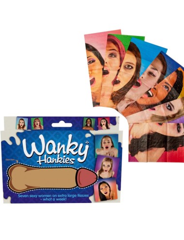 SPENCER & FLEETWOOD - WANKY HANKIES 7 EXTRA LARGE WOMEN'S HANDKERCHIEFS