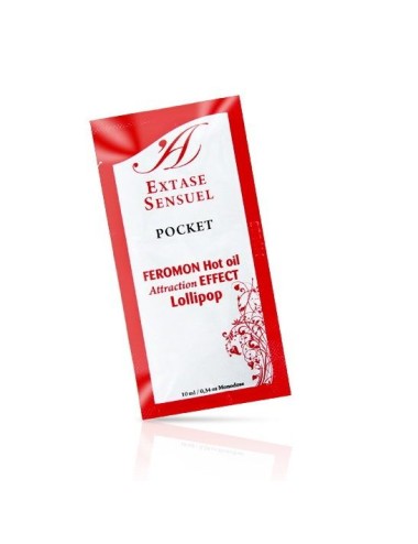 EXTASE SENSUAL - MASSAGE OIL WITH HEAT EFFECT PHEROMONES LOLLIPOP 10 ML