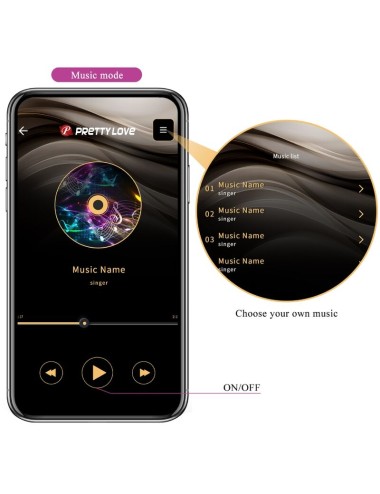 PRETTY LOVE - BILLY VIBRATION REMOTE CONTROL PURPLE - FREE APP