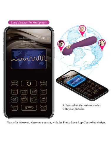 PRETTY LOVE - HECTOR ELECTROSHOCK VIBRATOR BY APP CONTROL PURPLE