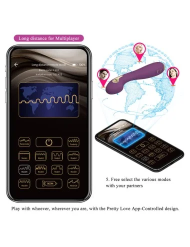 PRETTY LOVE - HECTOR ELECTROSHOCK VIBRATOR BY APP CONTROL PURPLE