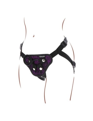 GET REAL - STRAP-ON LACE HARNESS PURPLE