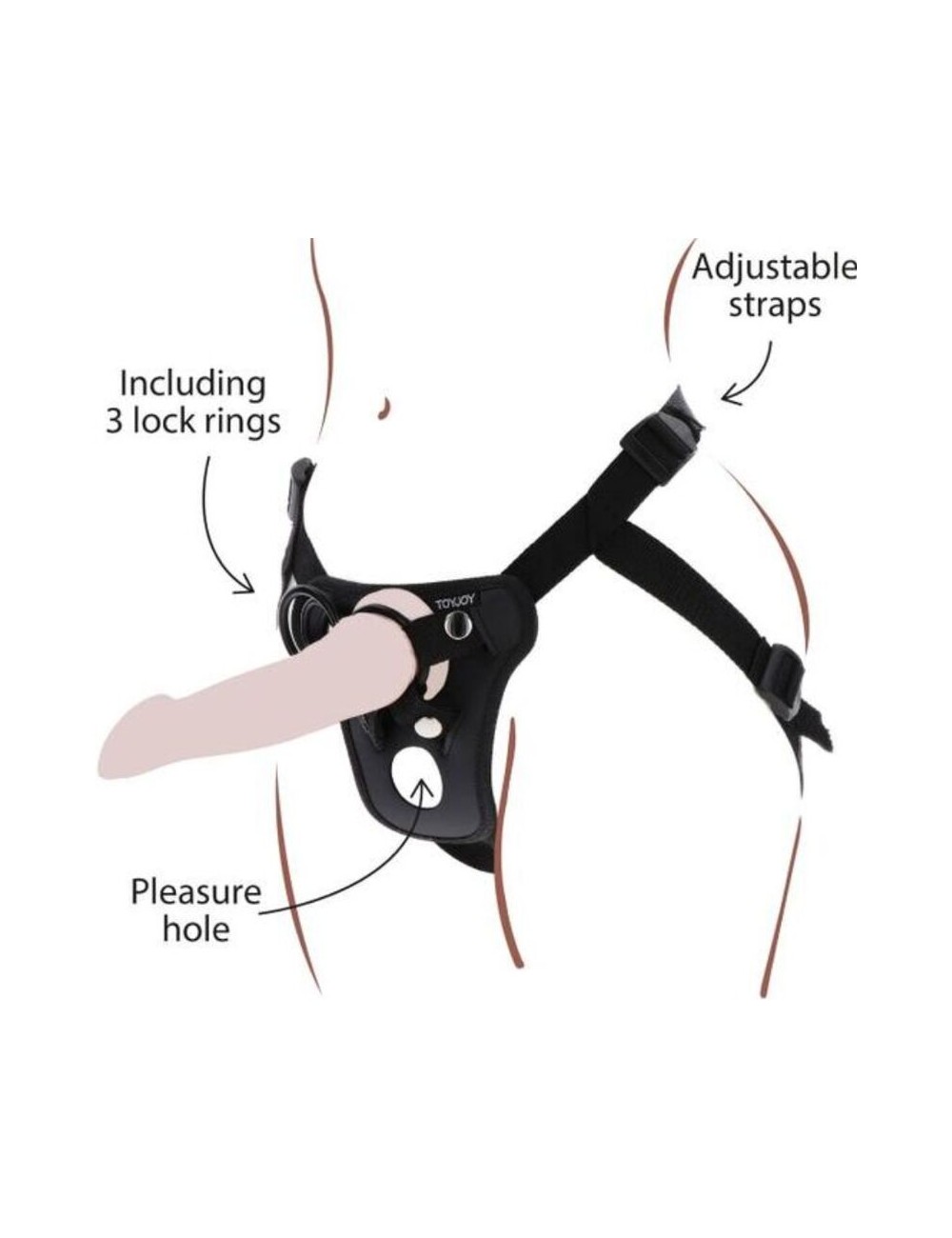 GET REAL - STRAP-ON PLEASURE HARNESS BLACK GET REAL - STRAP-ON PLEASURE HARNESS BLACK