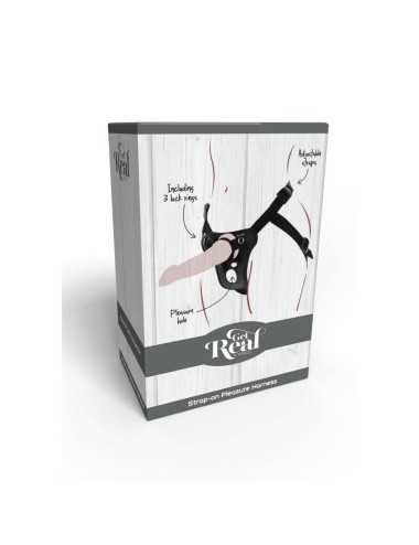 GET REAL - STRAP-ON PLEASURE HARNESS BLACK