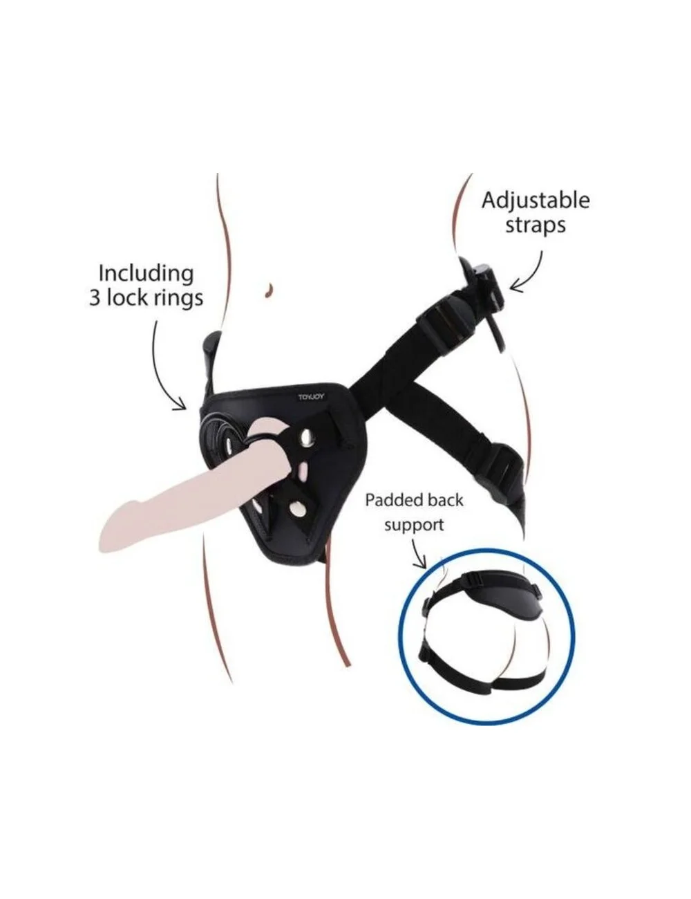 GET REAL - STRAP-ON DELUXE HARNESS BLACK GET REAL - STRAP-ON DELUXE HARNESS BLACK