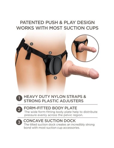 KING COCK - ELITE ADJUSTABLE HARNESS WITH DILDO 15.2 CM FOR BEGINNERS