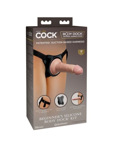 KING COCK - ELITE ADJUSTABLE HARNESS WITH DILDO 15.2 CM FOR BEGINNERS