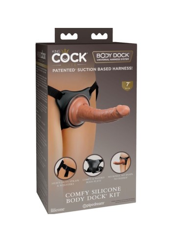 KING COCK - ELITE COMFY ADJUSTABLE HARNESS WITH DILDO 17.8 CM