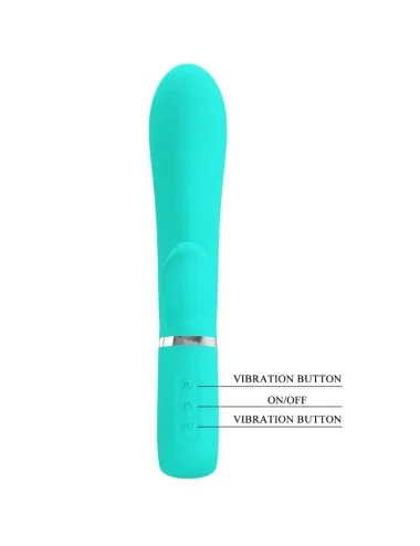 PRETTY LOVE - THOMAS MULTIFUNCTION G-SPOT VIBRATOR AQUA GREEN