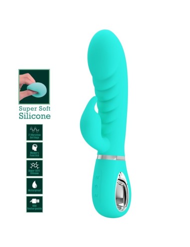 PRETTY LOVE - PRESCOTT MULTIFUNCTION G-SPOT VIBRATOR AQUA GREEN