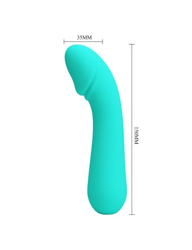 PRETTY LOVE - CETUS RECHARGEABLE VIBRATOR AQUA GREEN