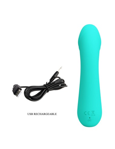 PRETTY LOVE - CETUS RECHARGEABLE VIBRATOR AQUA GREEN