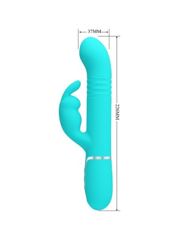 PRETTY LOVE - COALE RABBIT VIBRATOR PEARLS AQUA GREEN