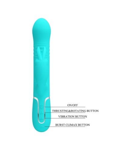 PRETTY LOVE - COALE RABBIT VIBRATOR PEARLS AQUA GREEN