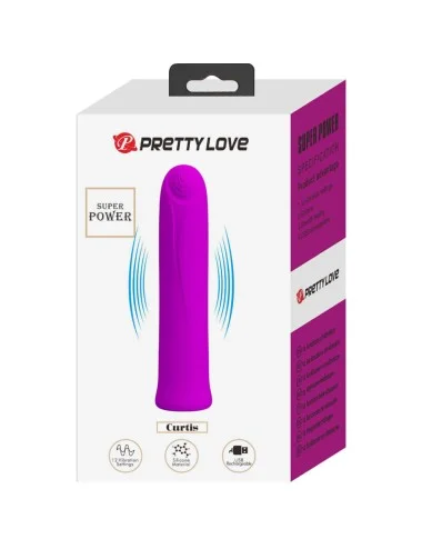 PRETTY LOVE - CURTIS MINI SUPER POWER VIBRATOR 12 VIOLET SILICONE VIBRATIONS