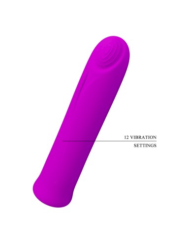 PRETTY LOVE - CURTIS MINI SUPER POWER VIBRATOR 12 VIOLET SILICONE VIBRATIONS