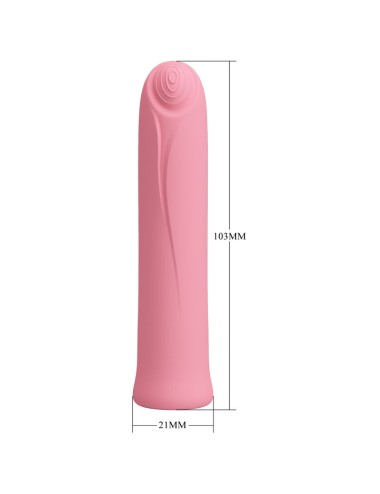 PRETTY LOVE - CURTIS MINI SUPER POWER VIBRATOR 12 PINK SILICONE VIBRATIONS