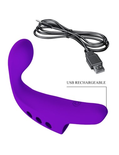 PRETTY LOVE - GORGON PURPLE RECHARGEABLE FINGER VIBRATOR