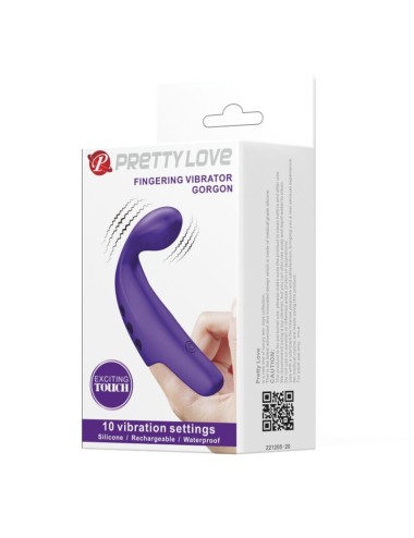 PRETTY LOVE - GORGON PURPLE RECHARGEABLE FINGER VIBRATOR