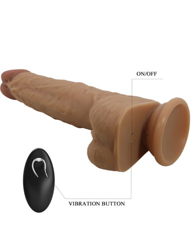 PRETTY LOVE - JONATHAN SILICONE DILDO 3 VIBRATIONS + 3 INSERTION MEASUREMENTS REMOTE CONTROL 21 CM