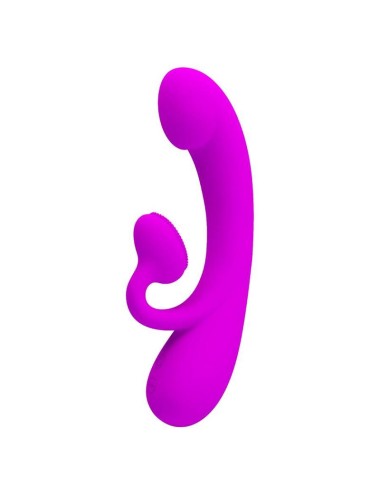 PRETTY LOVE - SINCERE VIBRATOR AND CLITORIS SUCKER PURPLE SILICONE