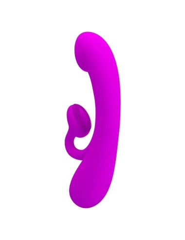 PRETTY LOVE - SINCERE VIBRATOR AND CLITORIS SUCKER PURPLE SILICONE