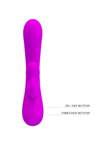 PRETTY LOVE - SINCERE VIBRATOR AND CLITORIS SUCKER PURPLE SILICONE