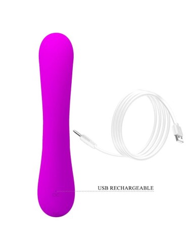 PRETTY LOVE - SINCERE VIBRATOR AND CLITORIS SUCKER PURPLE SILICONE