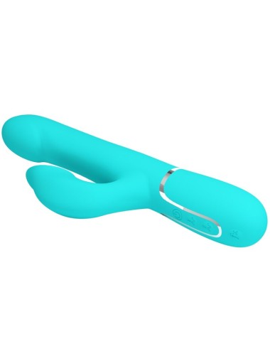 PRETTY LOVE - RABBIT VIBRATOR PEARLS AQUA GREEN