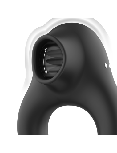 BLACK&SILVER - SILICONE VIBRATOR RING 3 MOTORS RECHARGEABLE BLACK