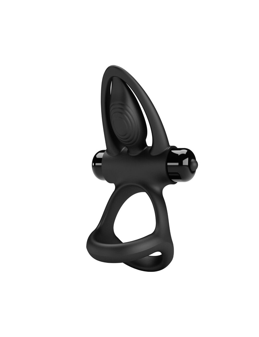 PRETTY LOVE - VIBRATING RING 10 VIBRATIONS BLACK SILICONE